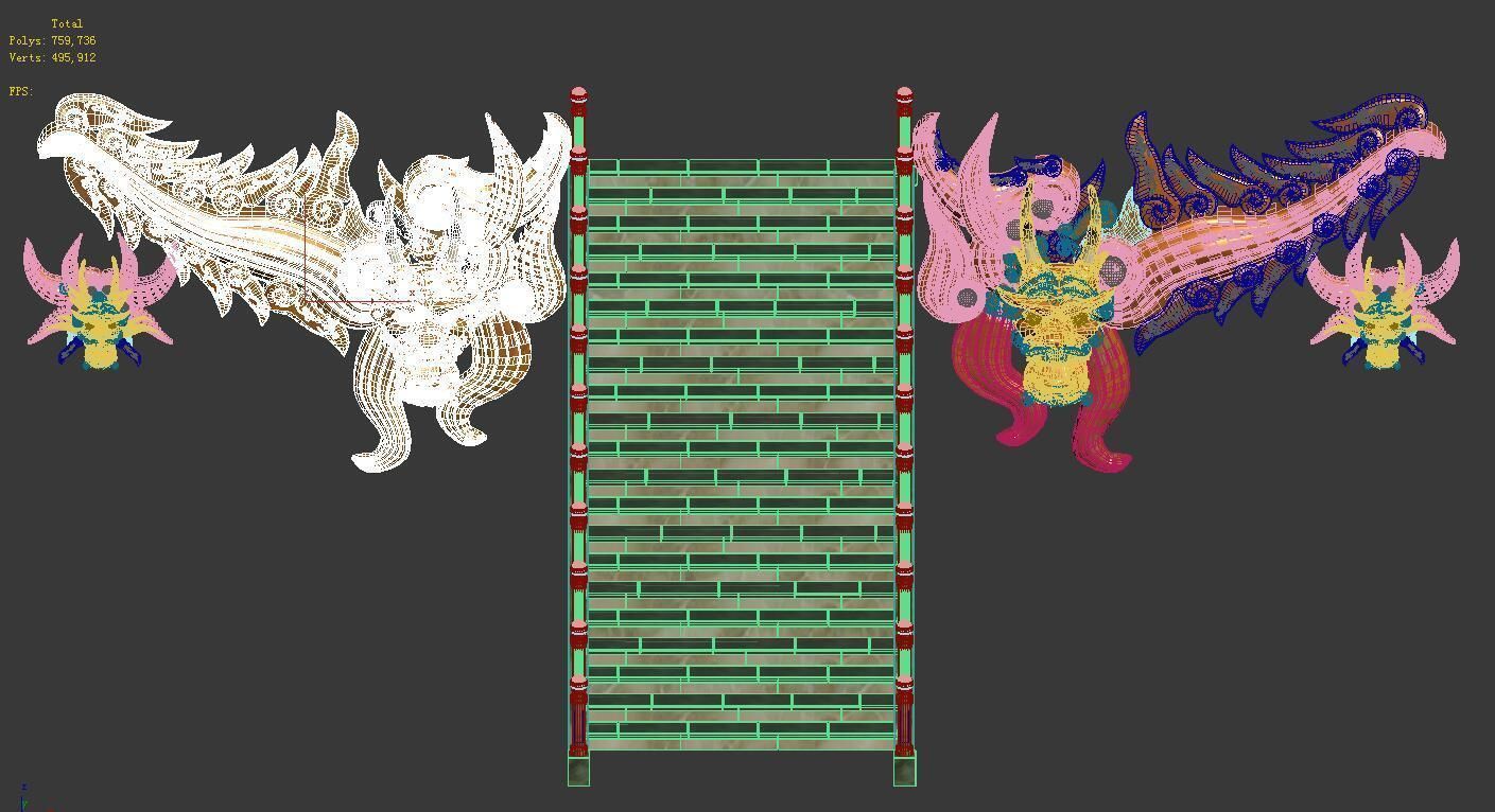 Palace - stone steps 08 3D model_2