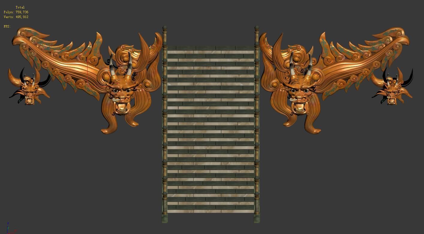 Palace - stone steps 08 3D model_1