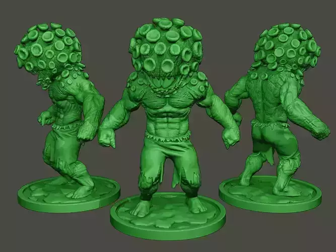 Humanoid virus 0012 3D print model