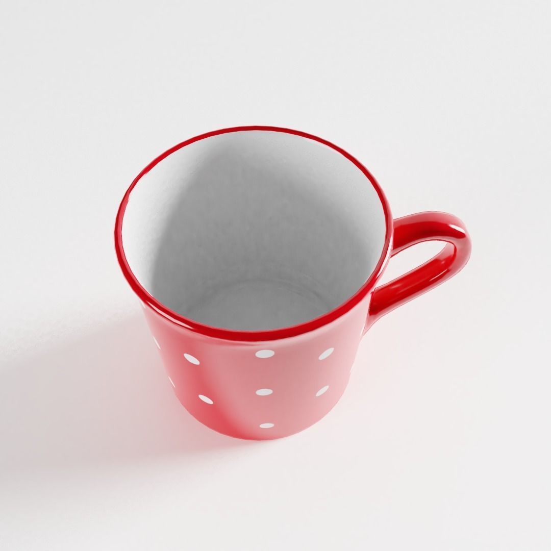 Polka Dot Hot Chocolate Mug 3D model_1