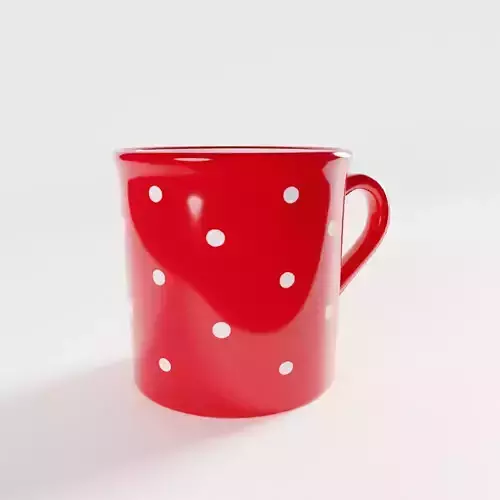 Polka Dot Hot Chocolate Mug 3D model
