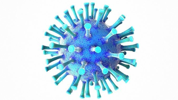 Coronavirus COVID 19 Low-poly 3D model