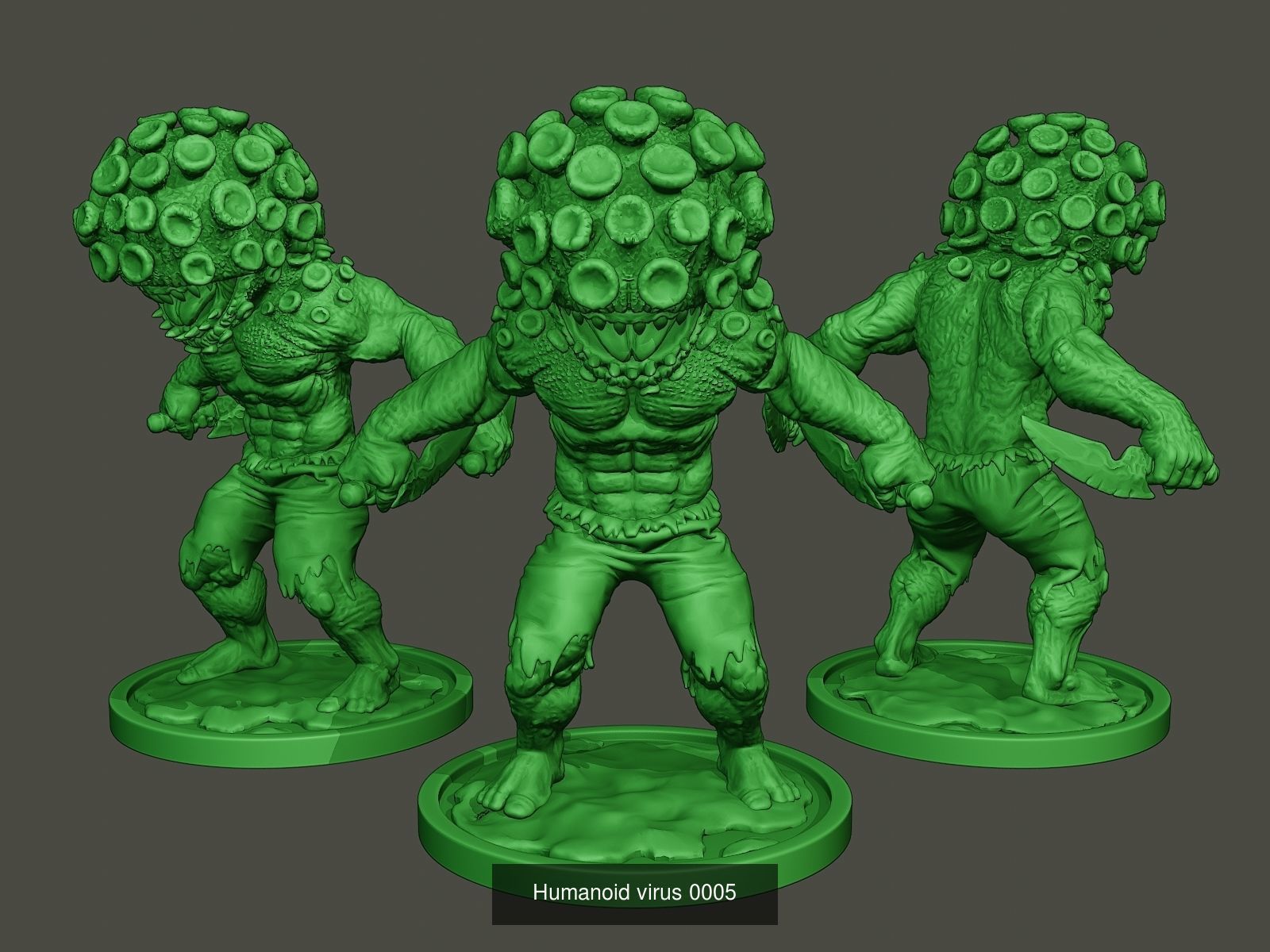 Humanoid virus Pack1 3D Model Collection_5