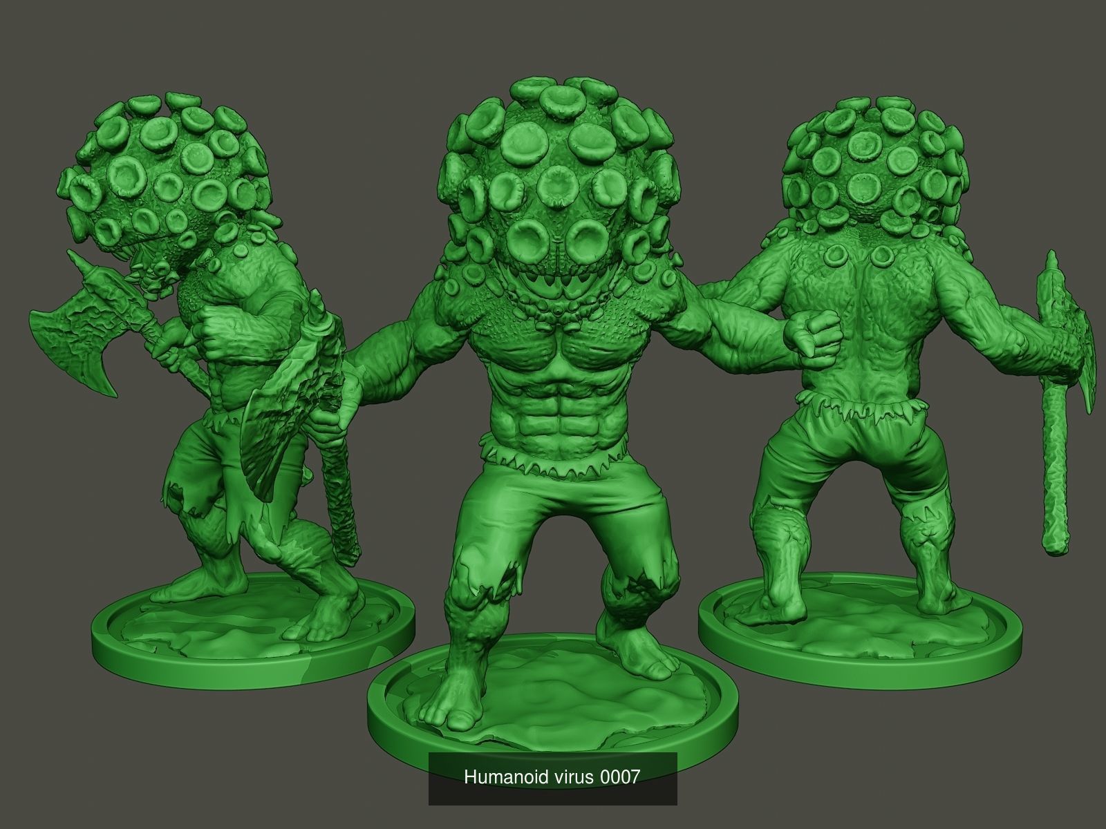 Humanoid virus Pack1 3D Model Collection_7