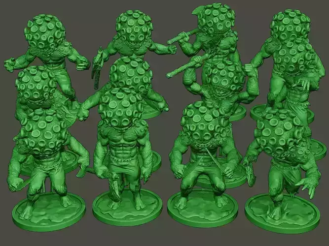 Humanoid virus Pack1 3D Model Collection