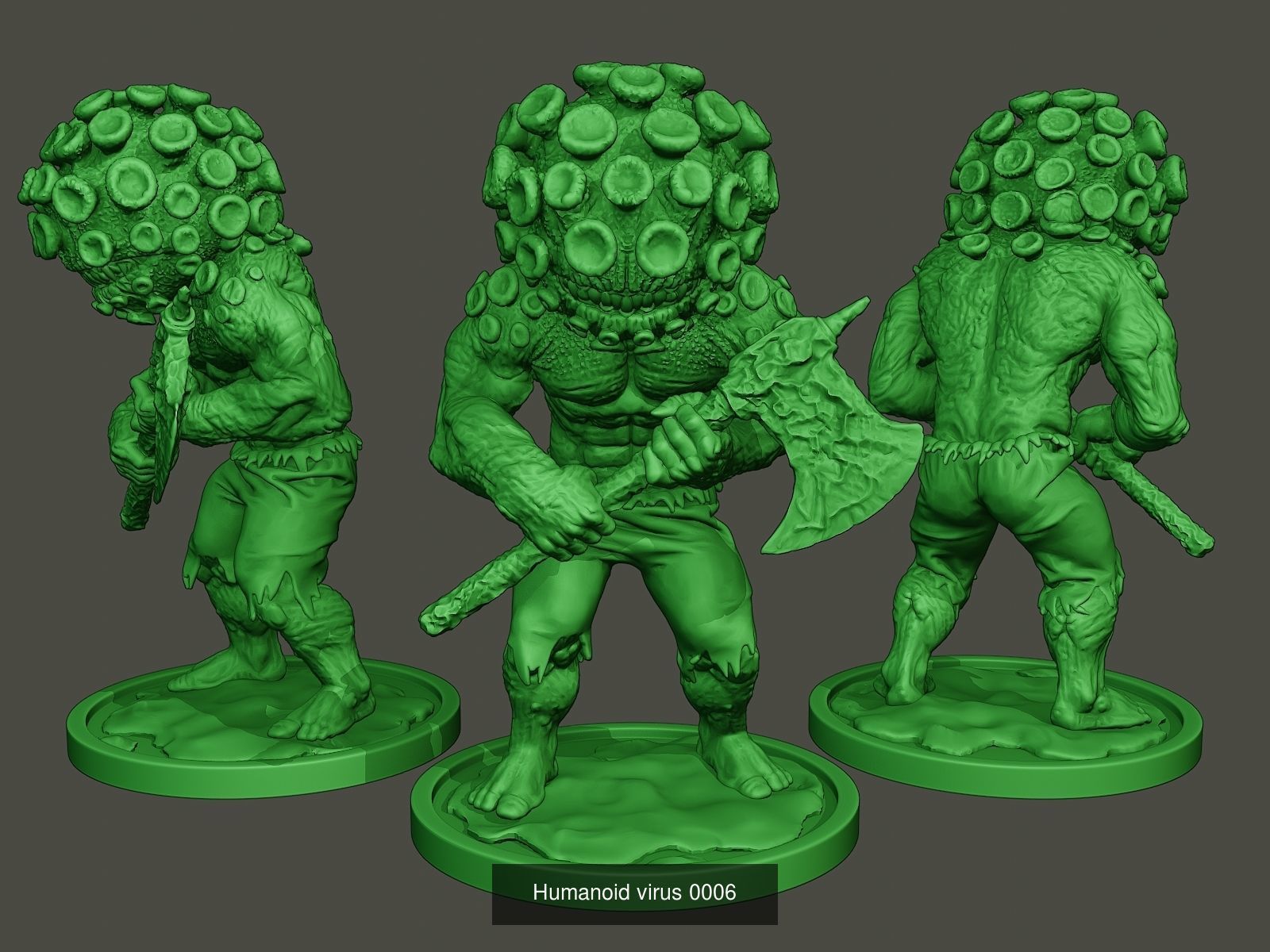 Humanoid virus Pack1 3D Model Collection_6