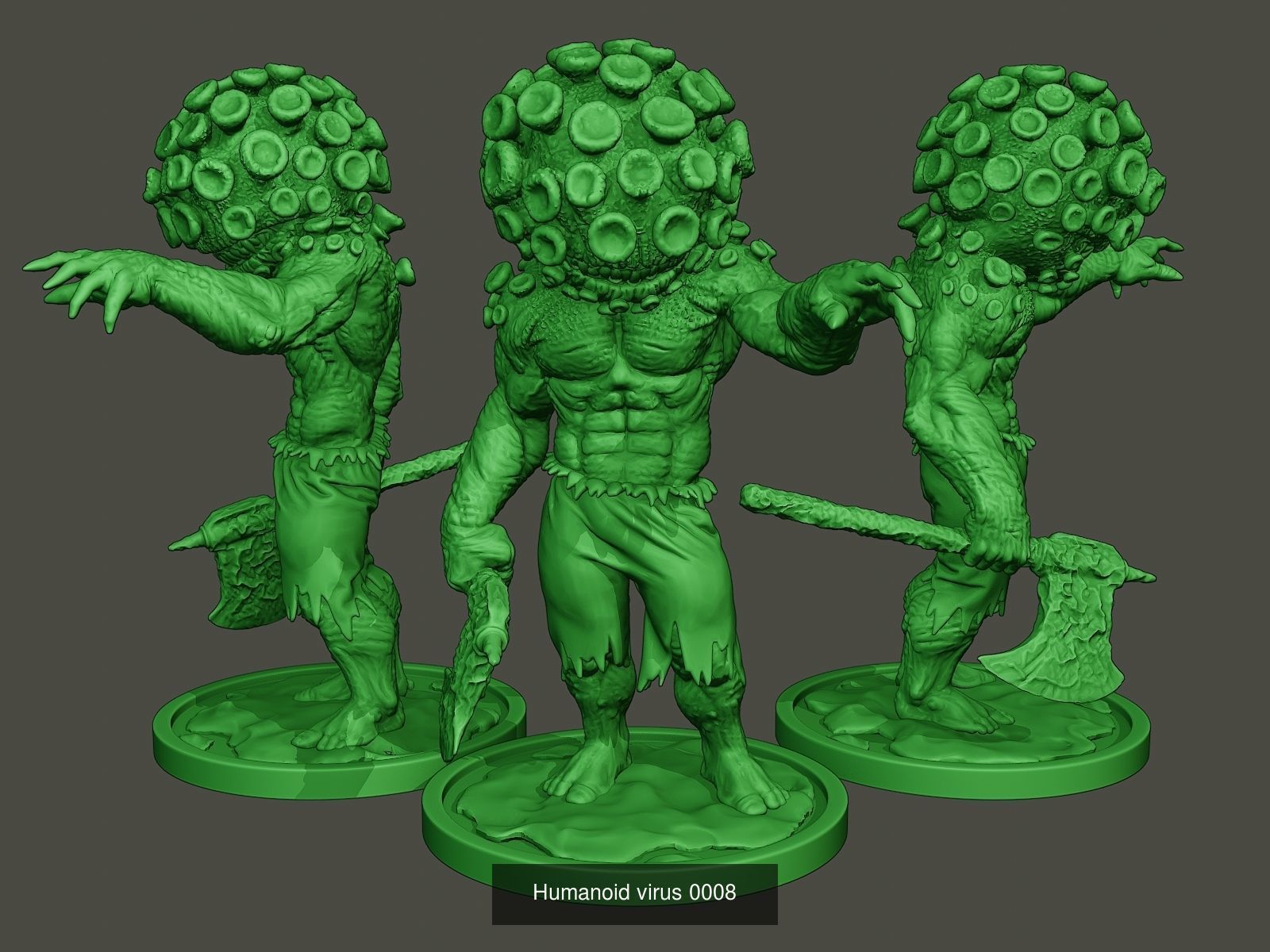 Humanoid virus Pack1 3D Model Collection_8