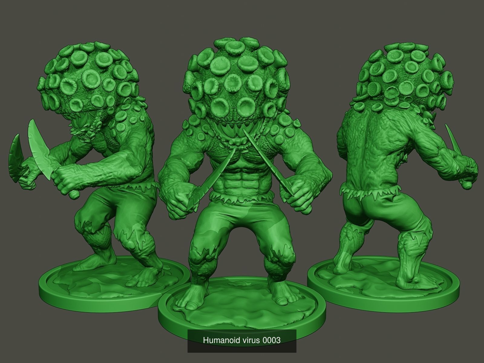 Humanoid virus Pack1 3D Model Collection_3