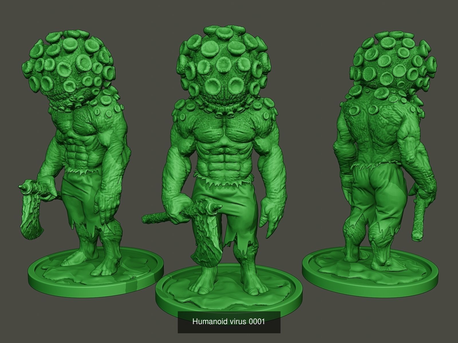 Humanoid virus Pack1 3D Model Collection_1