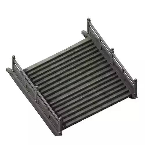 ncient building accessories - stone staircase 01 3D model