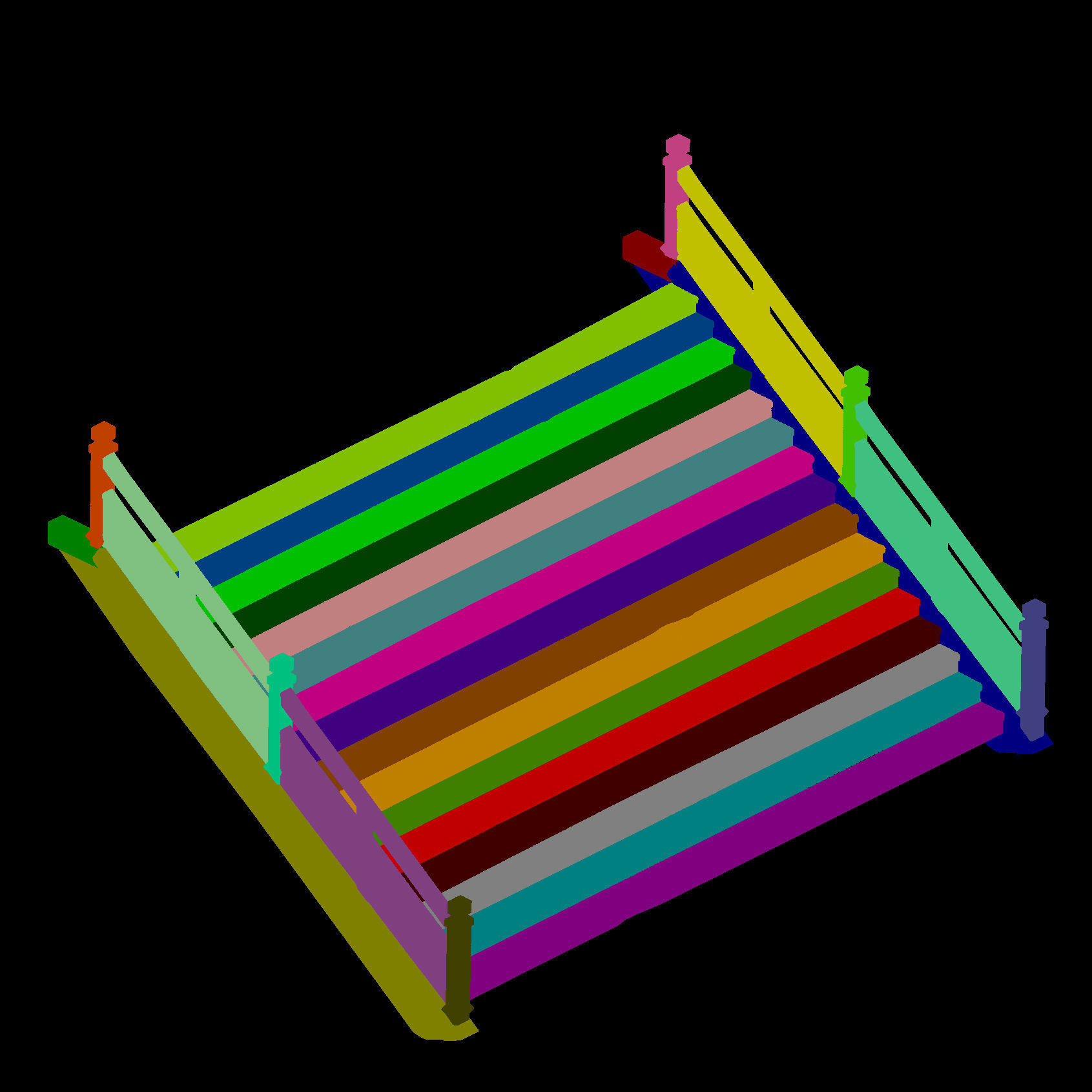 ncient building accessories - stone staircase 01 3D model_2