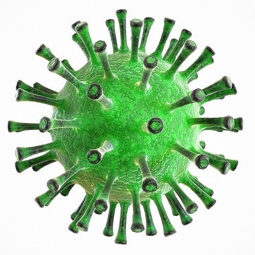 Coronavirus COVID 19 Low-poly 3D model