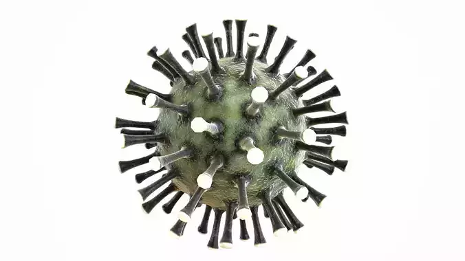 Coronavirus COVID 19 Low-poly 3D model