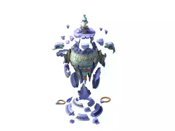 Game model - ancient jade lamp