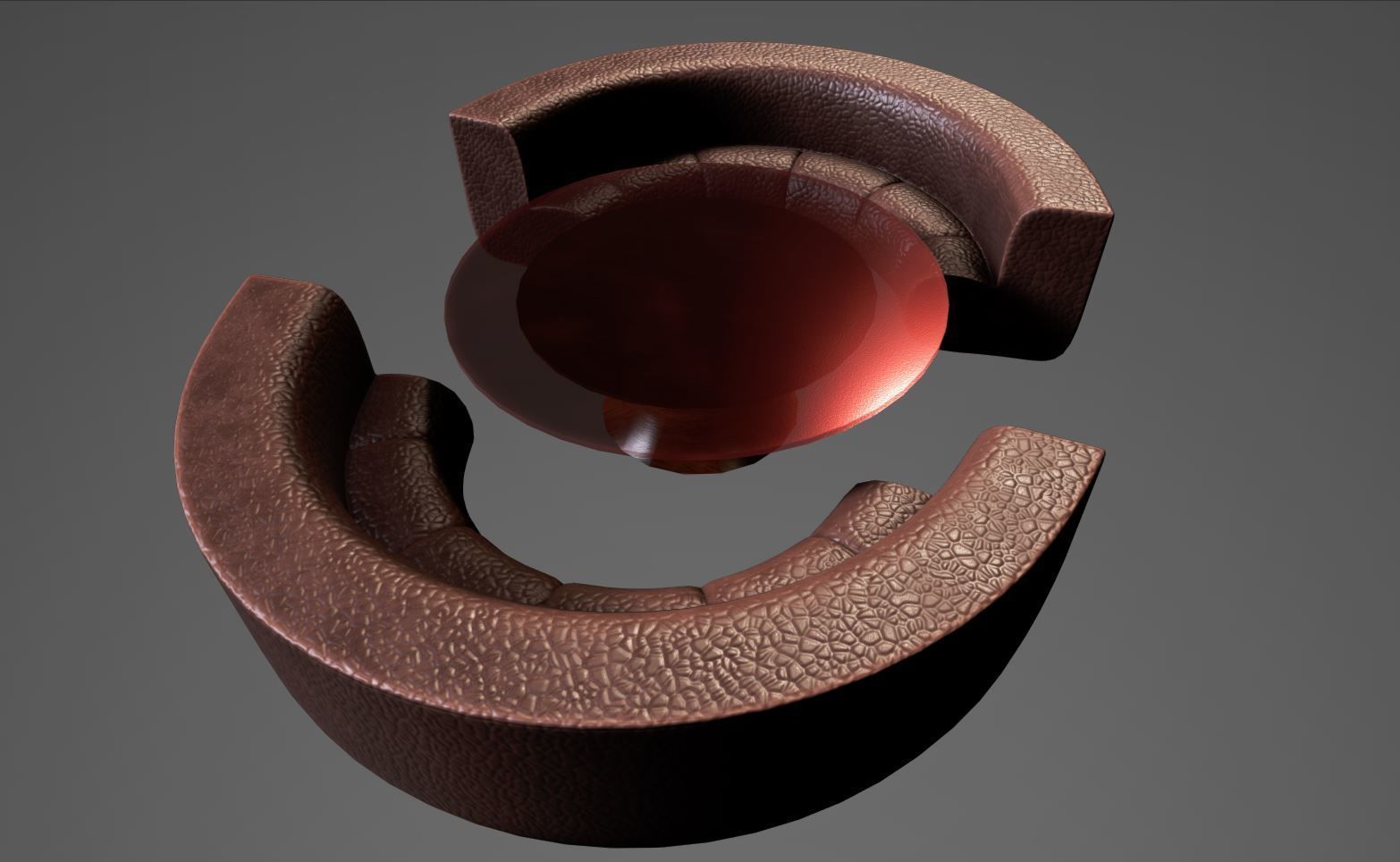 Modern Luxurious Sofa set Low-poly 3D model_2