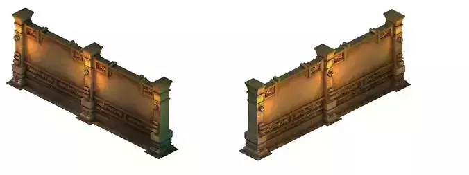 Game Model - Ancient tomb wall 012