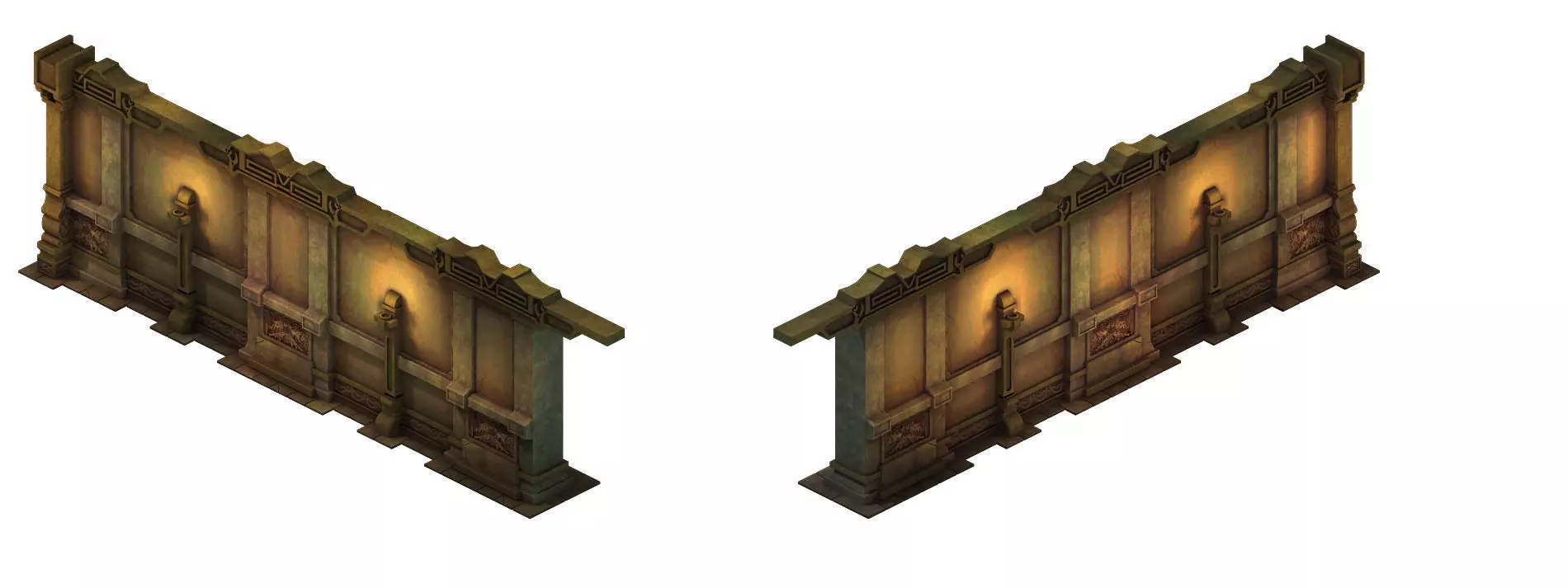 Game Model - Ancient tomb wall 013 3D model_0