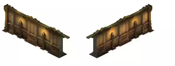 Game Model - Ancient tomb wall 013