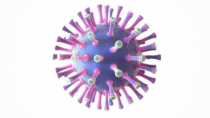 Coronavirus COVID 19 Low-poly 3D model