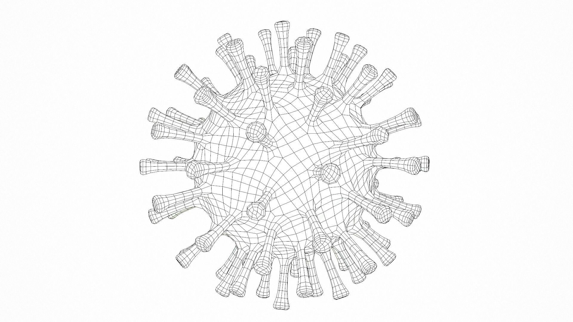 Coronavirus COVID 19 Low-poly 3D model_12