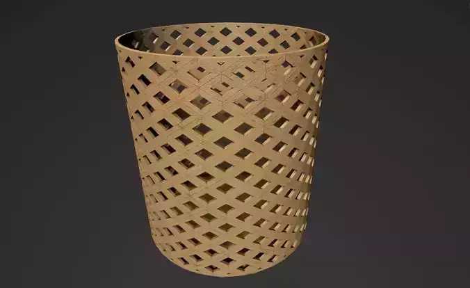 Marble bin Low-poly 3D model