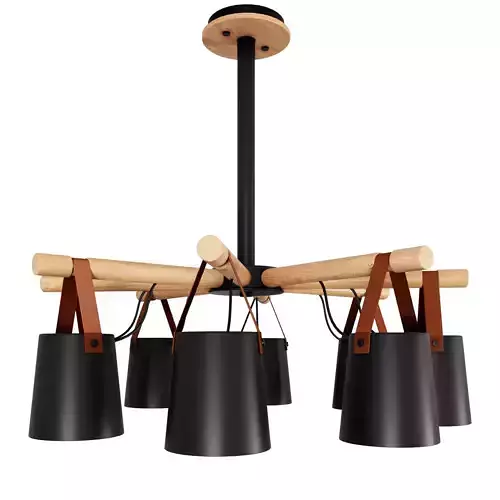 Modern Nordic Drop Down Pendant Chandelier 8 3D model