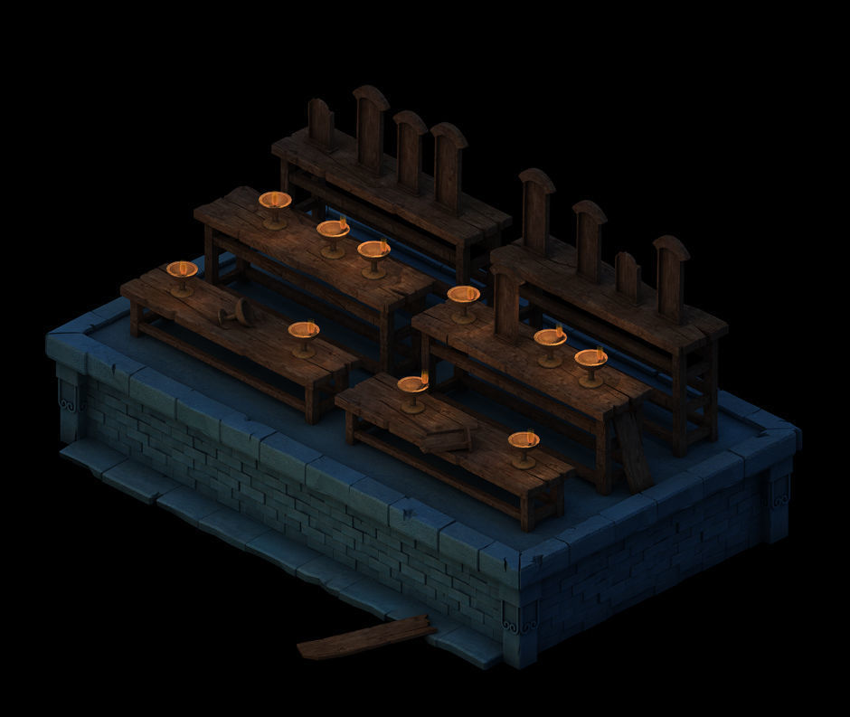 Ghost Furniture - Candlestick 02 3D model_1