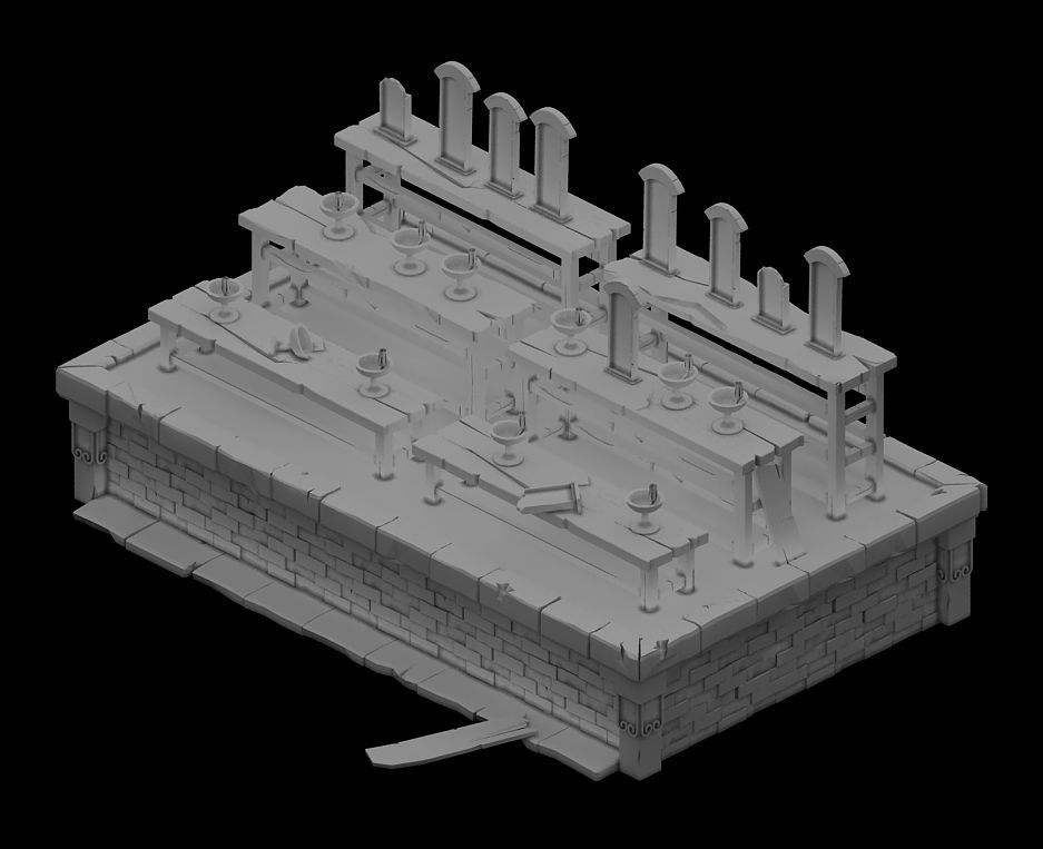 Ghost Furniture - Candlestick 02 3D model_2