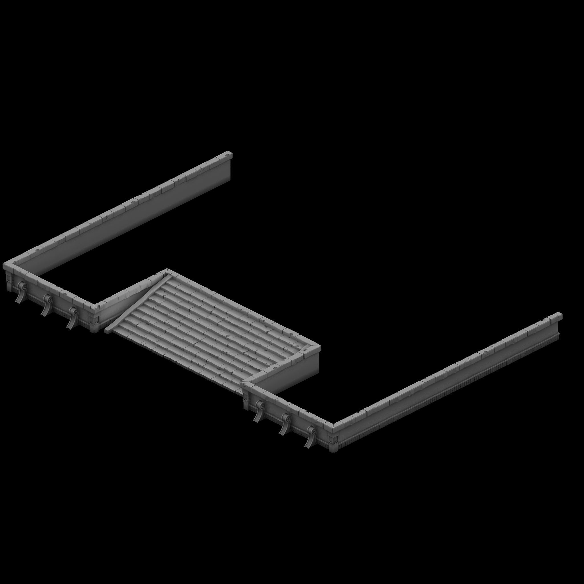 Ghost House - Stairs 01 3D model_2