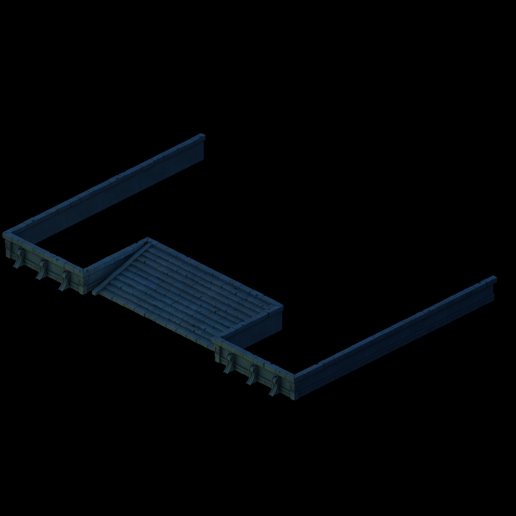 Ghost House - Stairs 01 3D model_1