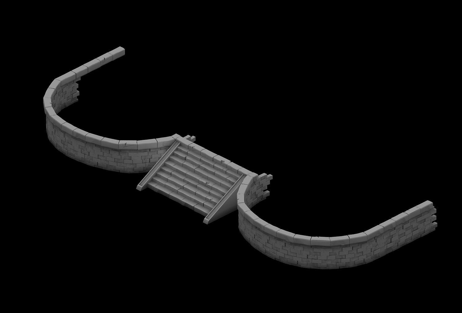 Ghost House - Stairs 02 3D model_2