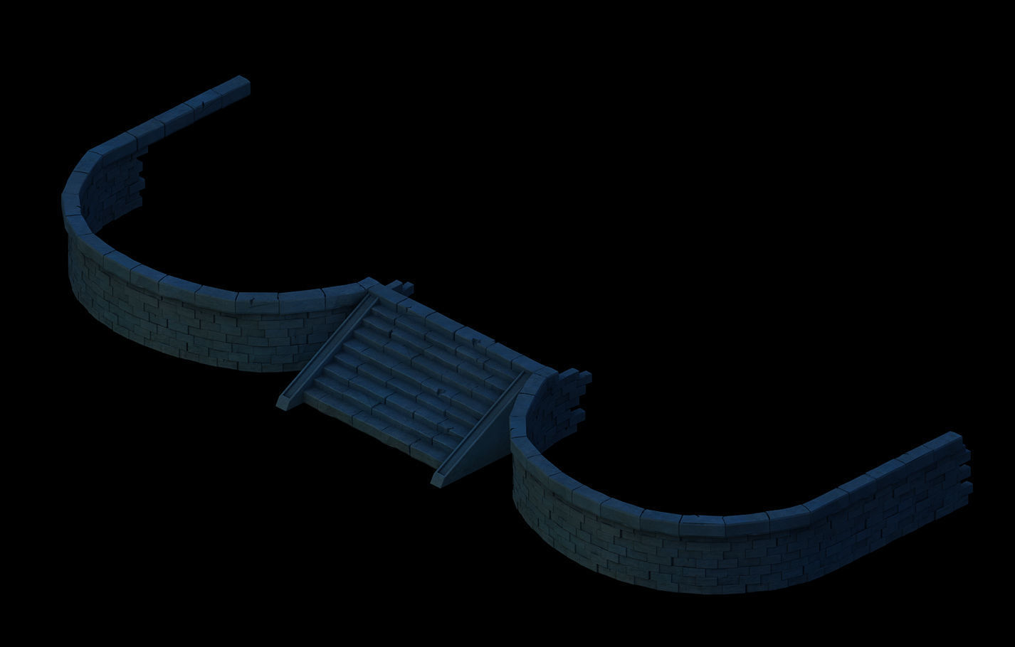 Ghost House - Stairs 02 3D model_1