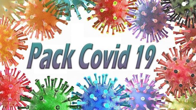 Coronavirus COVID 19 Pack Low-poly 3D model