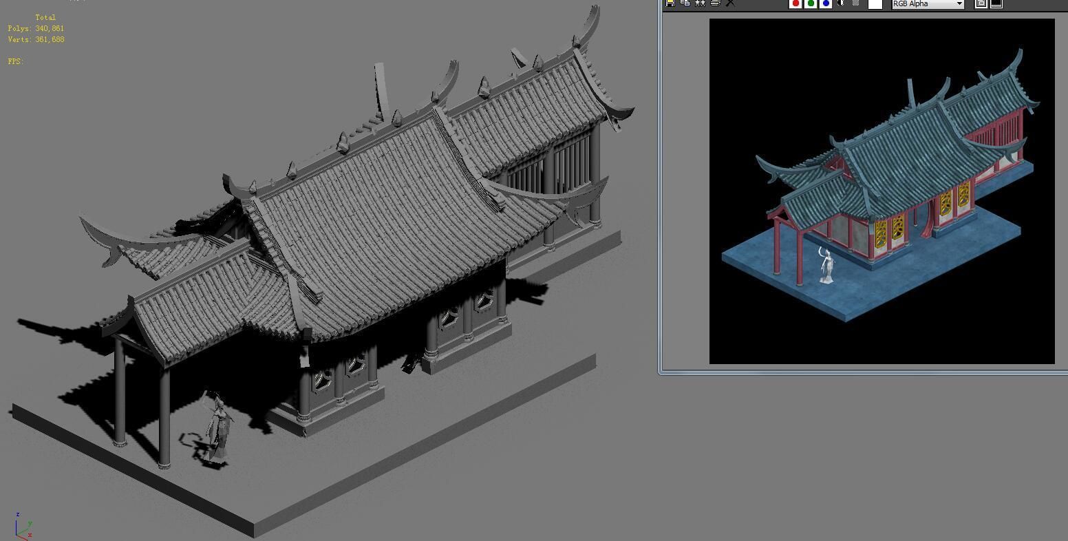 Ghost home - small room 3D model_1