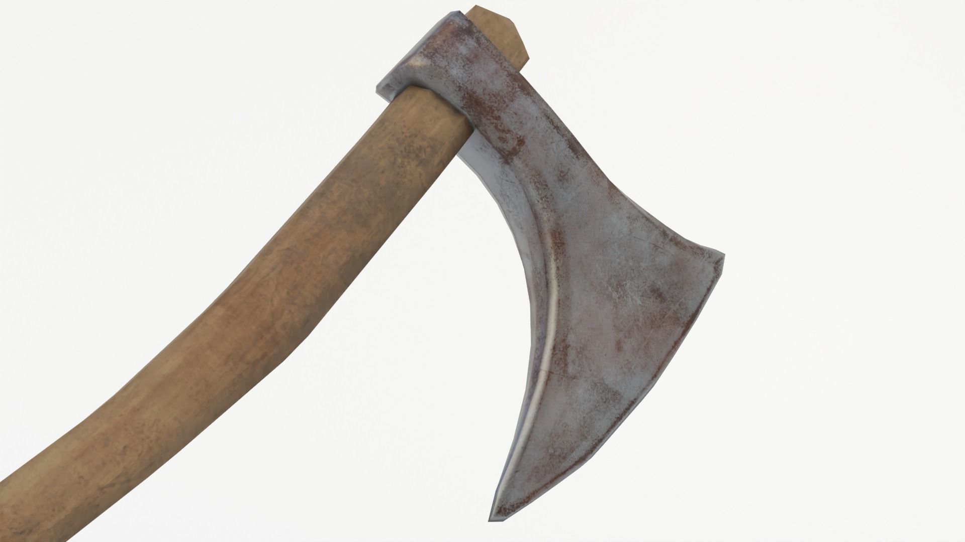 Axe low poly Low-poly 3D model_2