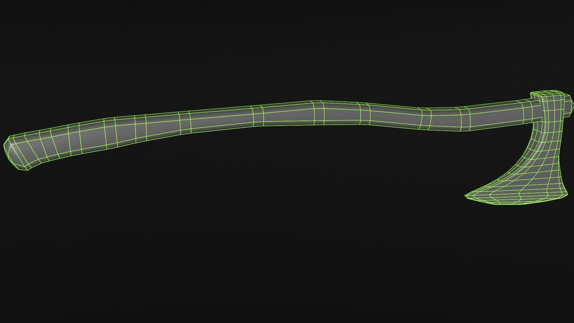 Axe low poly Low-poly 3D model_7