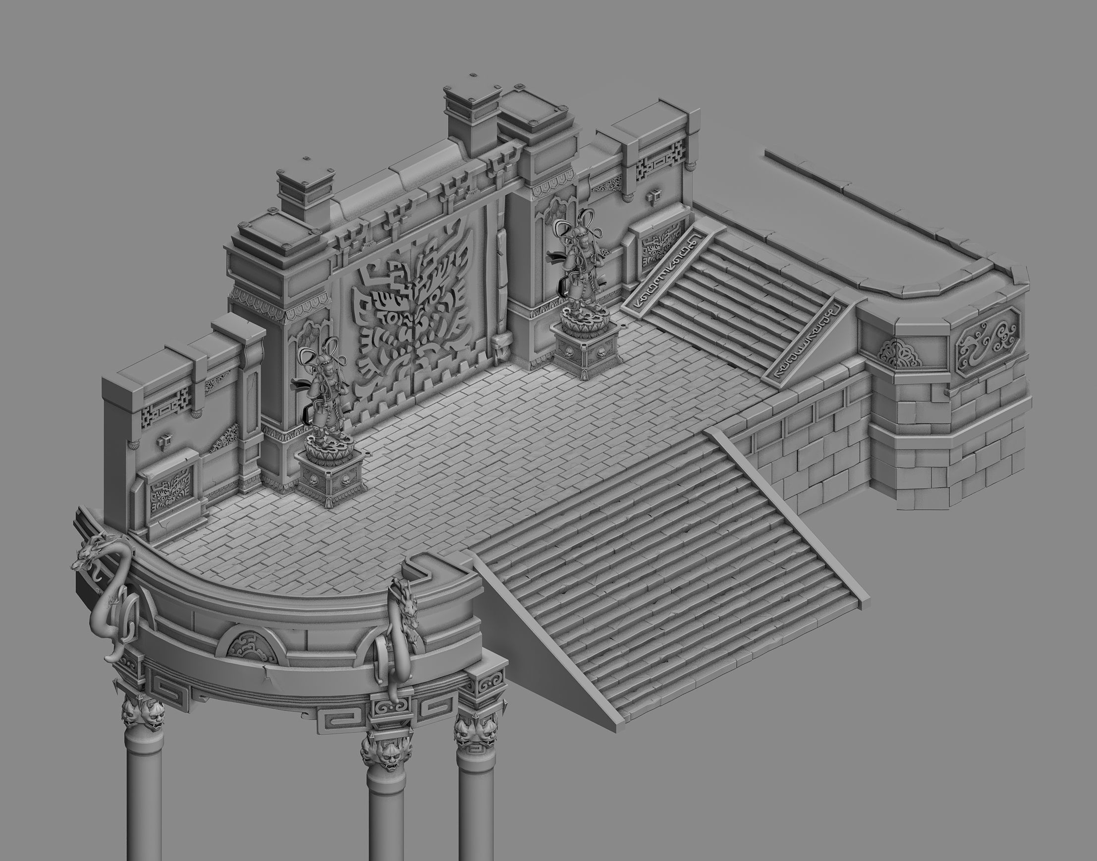 Ghost face peak - ghost mound door 01 3D model_4