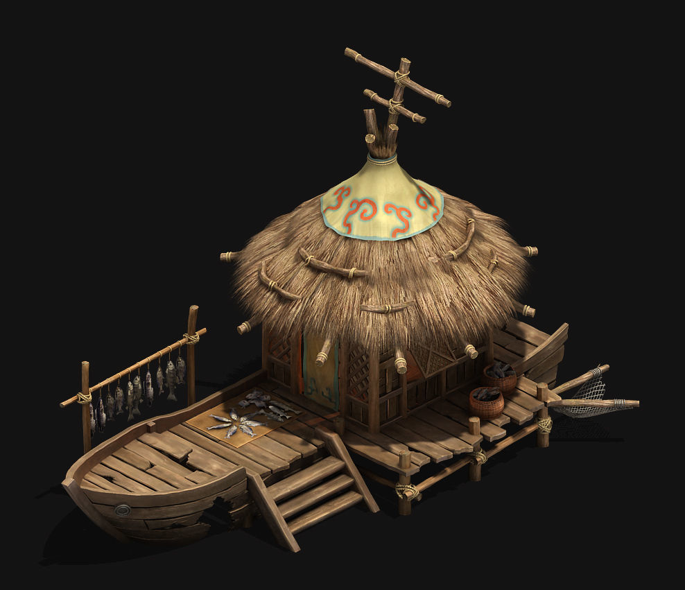 Seaside Village - Fisherman Cottage 02 3D model_3