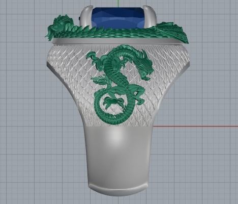 Dragon ring 3D print model_7