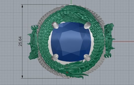 Dragon ring 3D print model_6