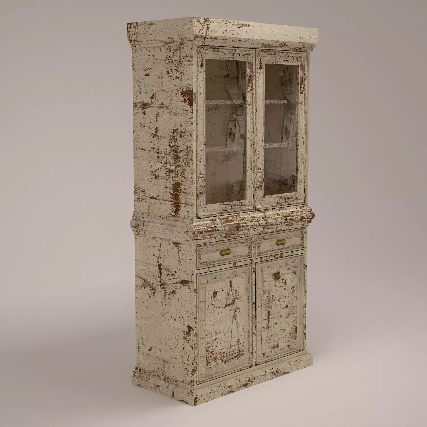 wardrobe china cabinet with glass doors 3D model_0