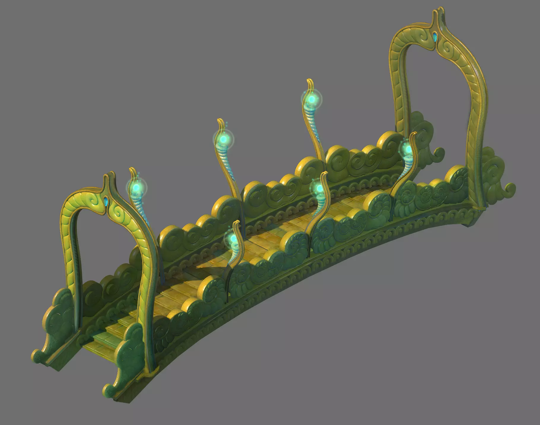 Game Model - Seabed - Seabed Golden Bridge 3D model_0