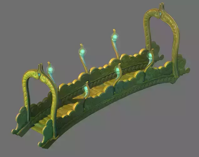 Game Model - Seabed - Seabed Golden Bridge 3D model