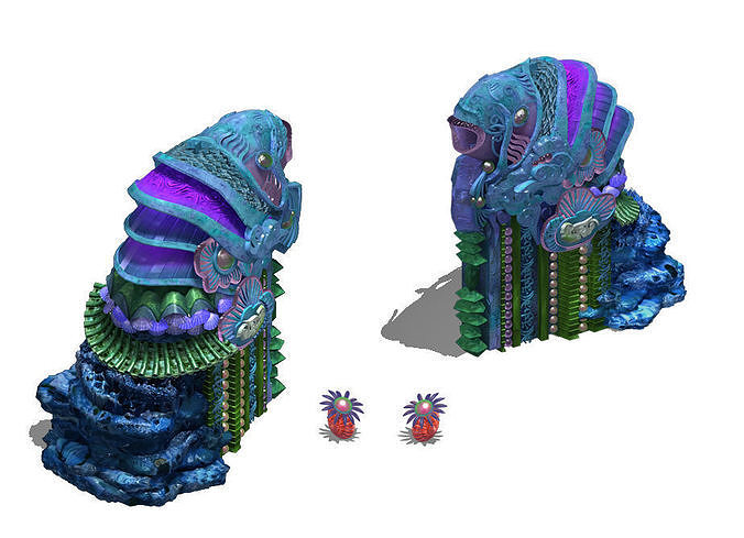Underwater Palace - entrance statue 3D model