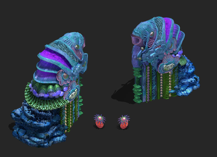 Underwater Palace - entrance statue 3D model_3
