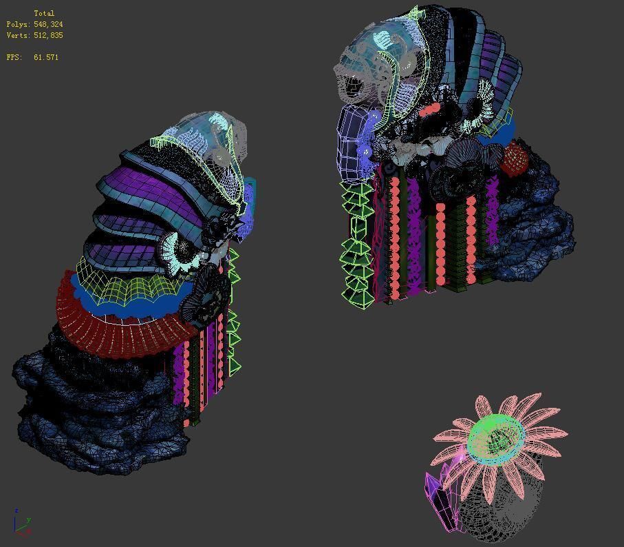 Underwater Palace - entrance statue 3D model_2