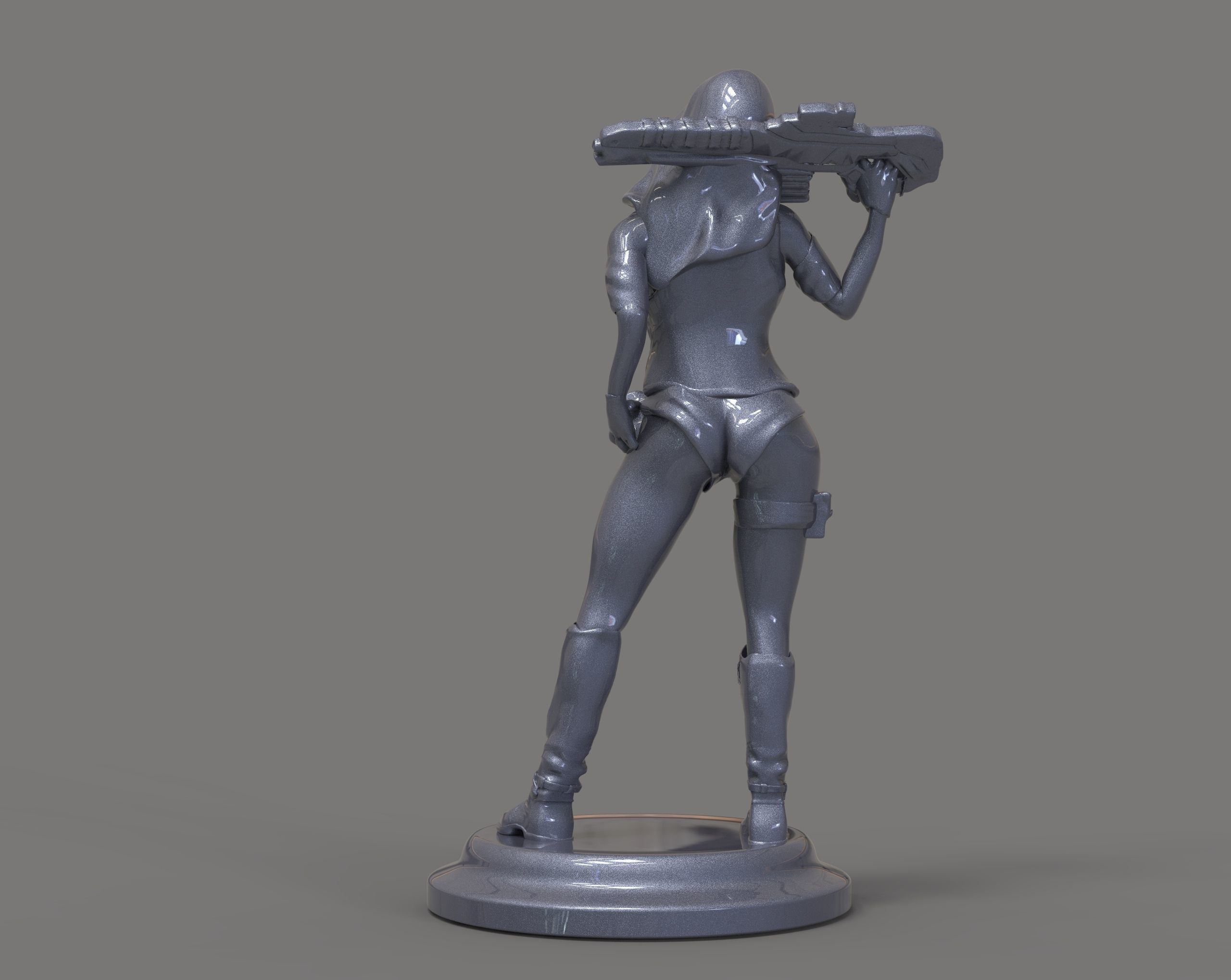 Girl vs Pandemic 3D print model_2