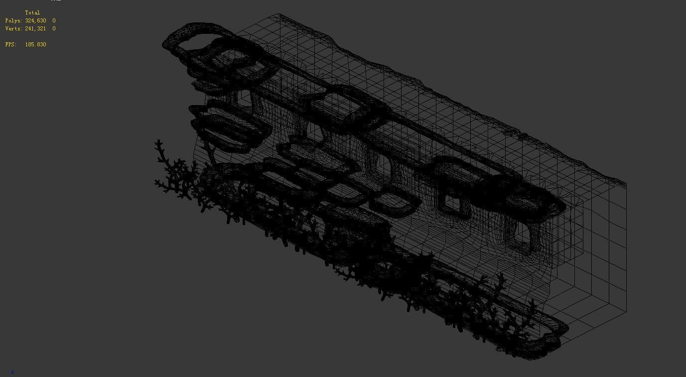 Game Model - Seabed - Coral City Wall 01 3D model_1