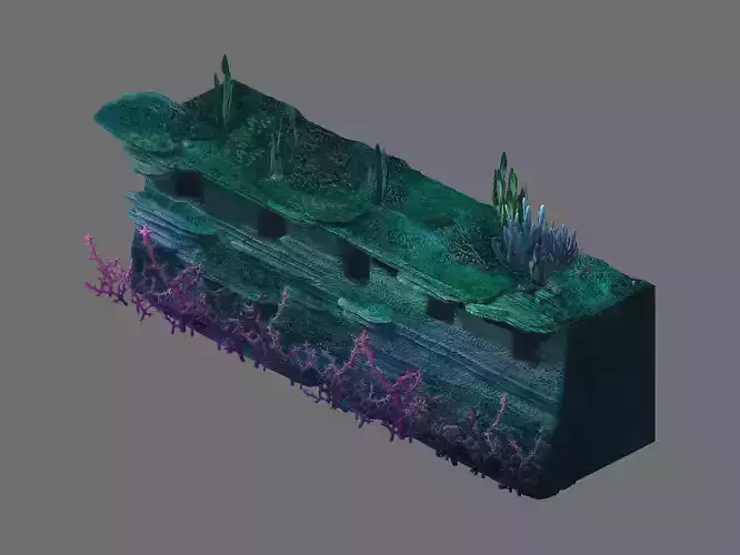 Game Model - Underwater Coral Wall 2