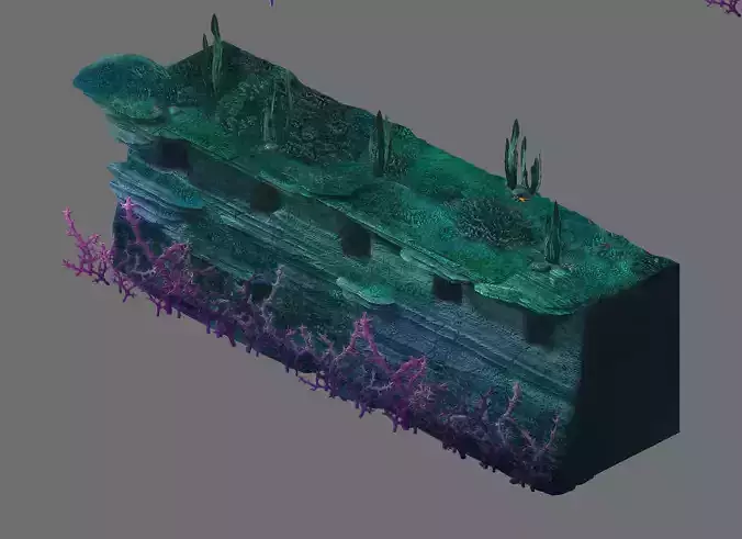 Game Model - Underwater Coral Wall 3